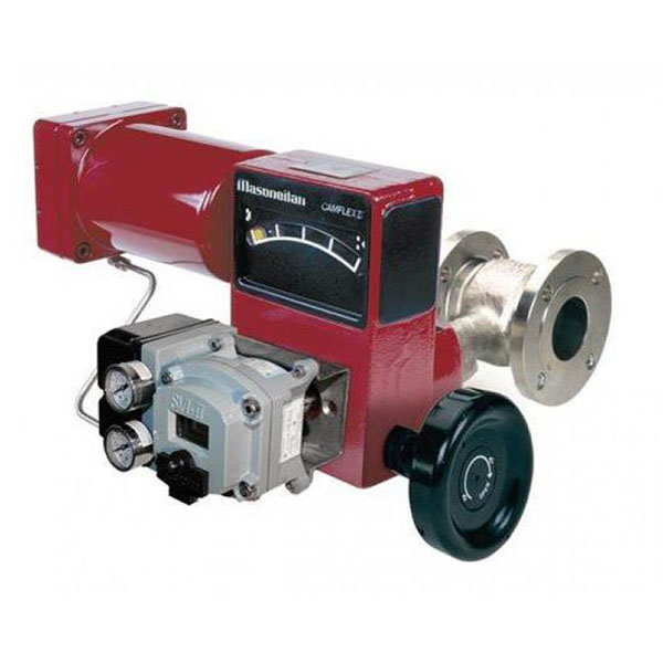 Stainless Steel Flanged Rotary Control Valve with a Masoneilan Pneumatic Actuator and Electro Pneumatic Positioner