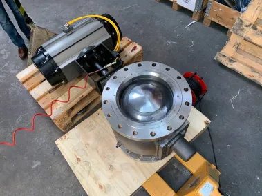 Ball Sector Valve with Pneumatic Actuator