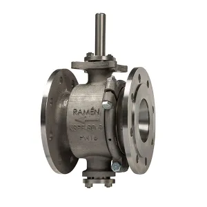 Stainless Steel High Temperature Flanged Ball Sector Valve PN16 Bareshaft