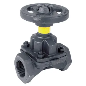 Screwed Cast Iron Diaphragm Valve Hand wheel Operated