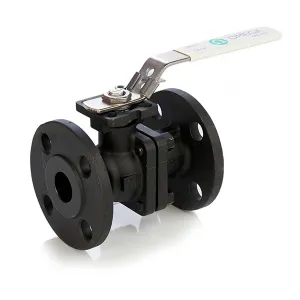 Carbon Steel Flanged 2 Piece Ball Valve with Lockable Lever