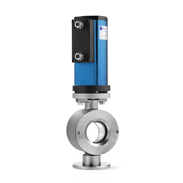 Stainless Steel Basis Weight Ball Sector Valve with Pneumatic Actuator for Control